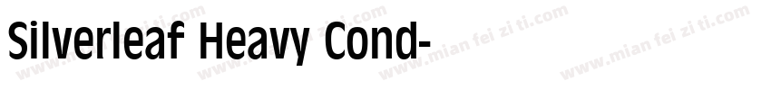 Silverleaf Heavy Cond字体转换